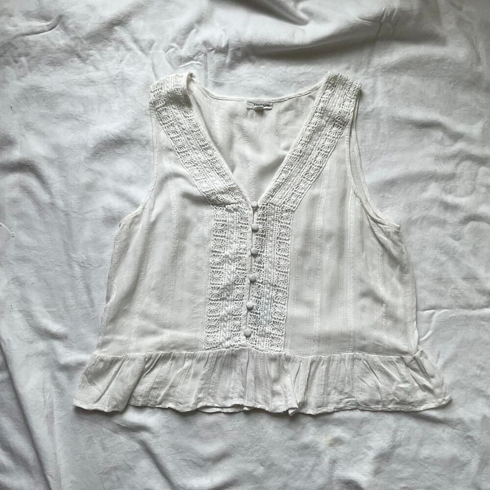 White Tank Top with Lace